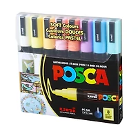 Paint Markers - Medium Tip, Soft Colours, 8 Pieces