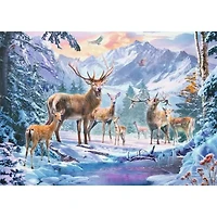 Casse-tête adulte - Les cerfs en hiver, 1000 morceaux