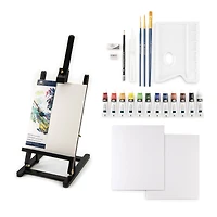 Black Series Acrylic Painting Easel Kit - 23 Pieces