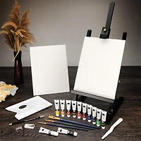 Black Series Acrylic Painting Easel Kit - 23 Pieces