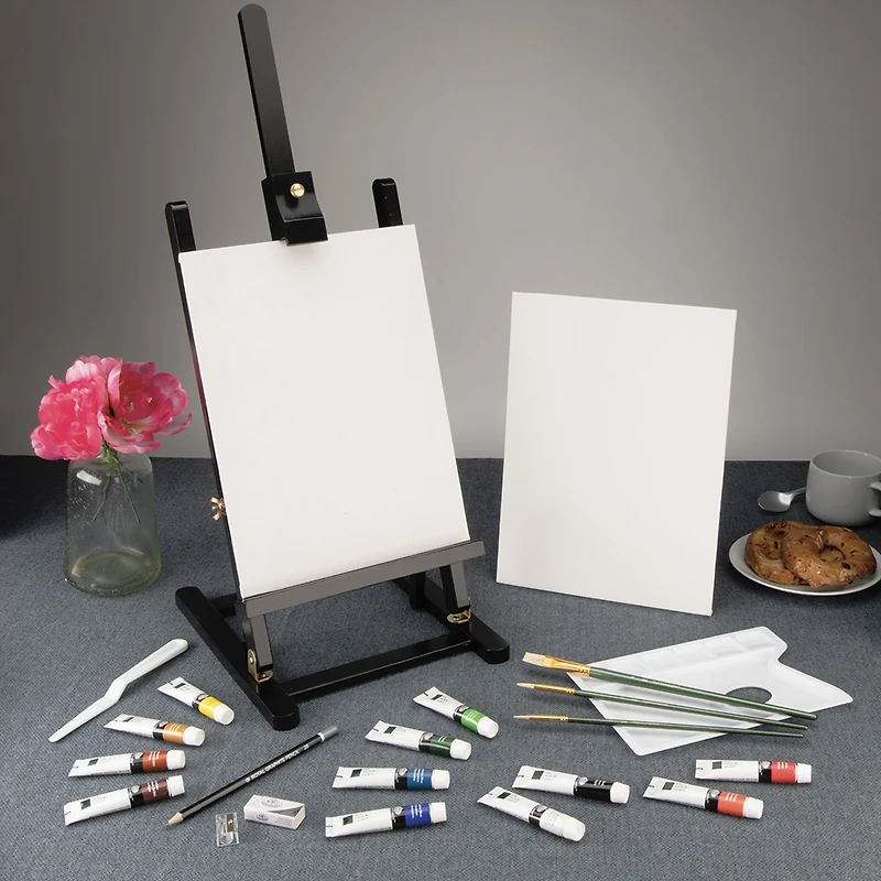 Black Series Oil Painting Easel Kit - 23 Pieces