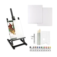 Black Series Oil Painting Easel Kit - 23 Pieces