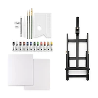 Black Series Oil Painting Easel Kit - 23 Pieces