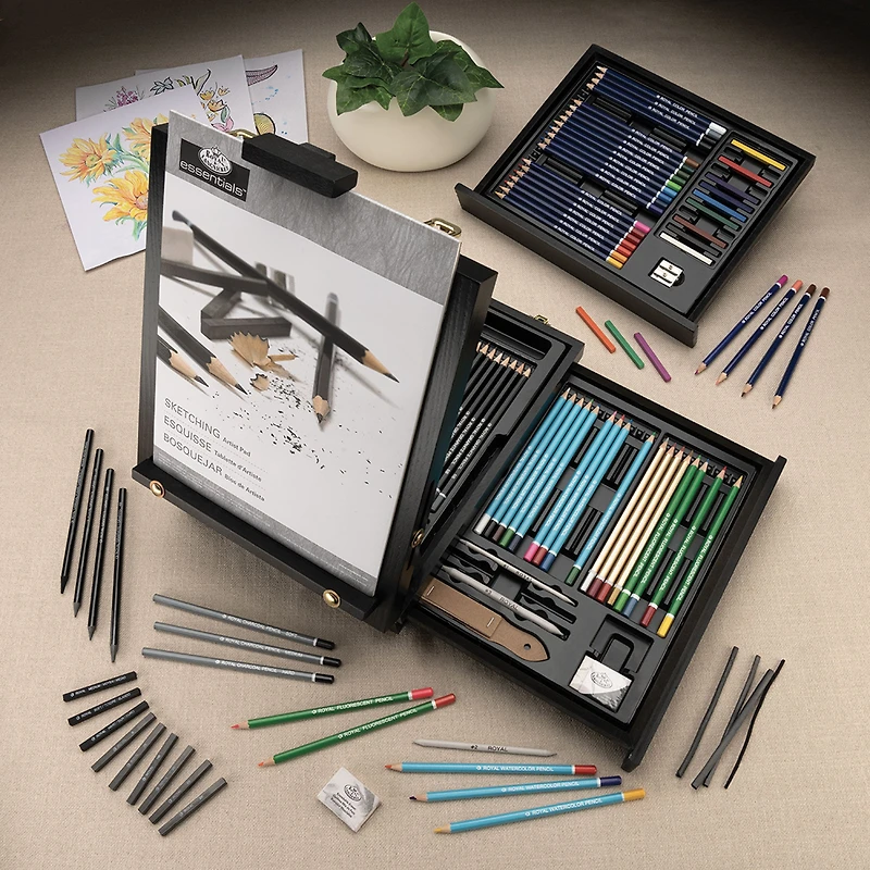 Black Series Sketching/Drawing Kit - 100 Pieces