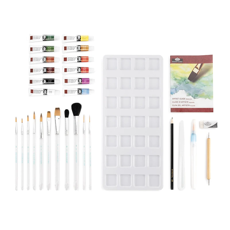 Watercolour Wooden Box Kit - 32 Pieces