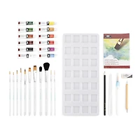 Watercolour Wooden Box Kit - 32 Pieces