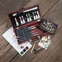 Watercolour Wooden Box Kit - 32 Pieces
