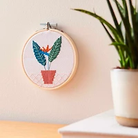 Ensemble broderie point de croix - strelitzia