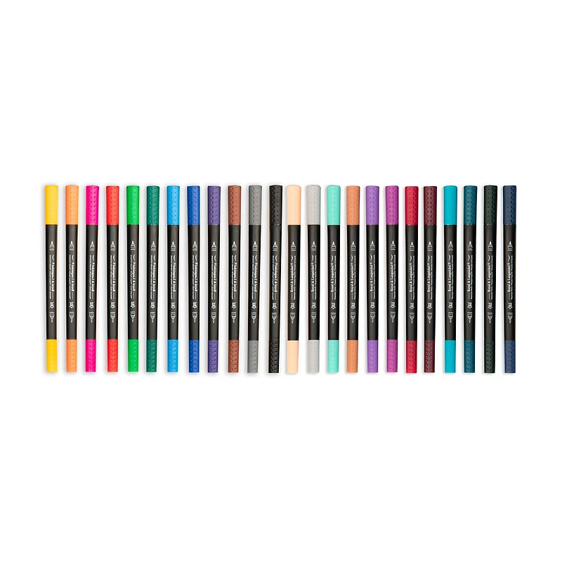 Watercolour Marker Kit - Dual Tip, Assorted Colours, 24 Pieces