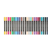 Watercolour Marker Kit - Dual Tip, Assorted Colours, 24 Pieces