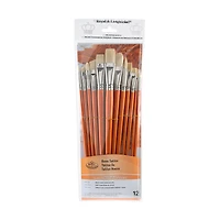 12-Pack Bone Taklon Brushes - Assorted