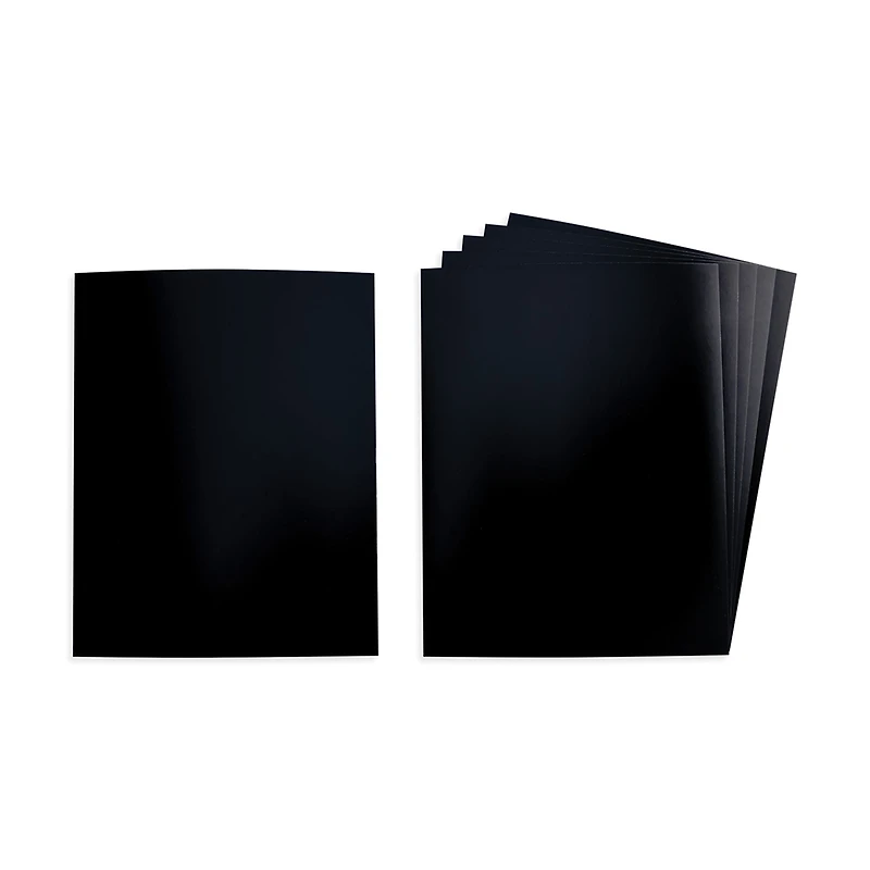 Pqt. 6 panneaux à gratter - noir/blanc