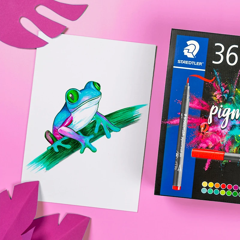 Pigment Brush Pens - 36 Pieces