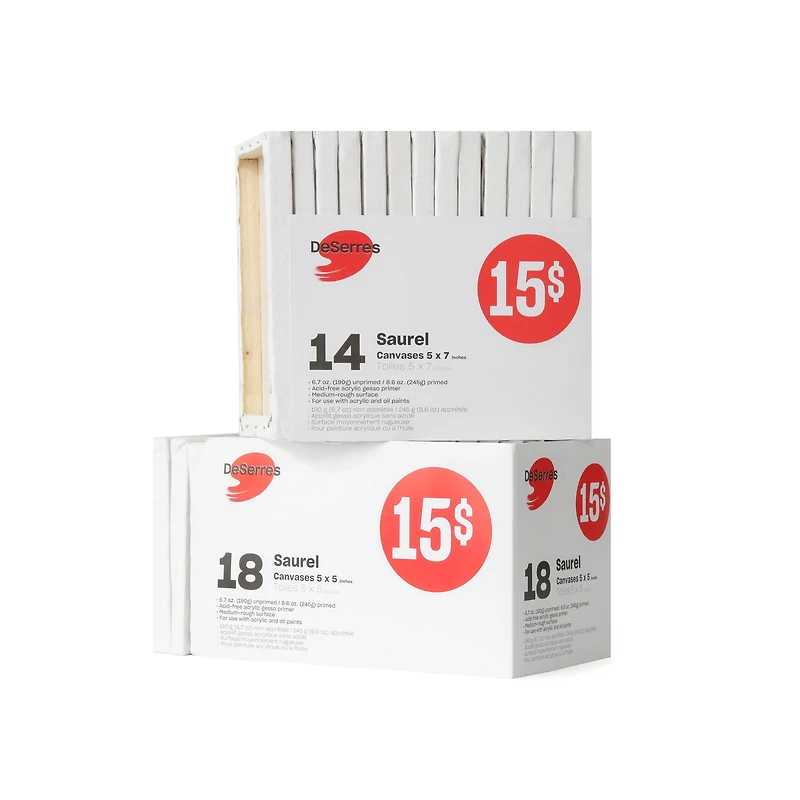 Saurel Canvases : Standard, 6.7 oz - 5 X 5 in