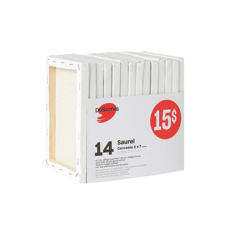 Saurel Canvases : Standard, 6.7 oz - 5 X 5 in