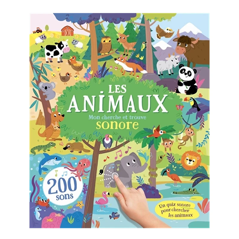 Mon cherche et trouve sonore Les animaux - French Ed.
