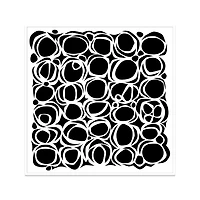 Pochoirs techniques mixtes - cercles emboîtés, 6 x 6 po