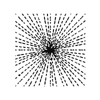 Mixed Media Stencil - Explosion, 6 x 6 in.