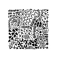 Mixed Media Stencil - Textures, 6 x 6 in.