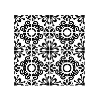 Mixed Media Stencil - Fantasy Tile, 6 x 6 in.
