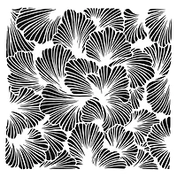 Plastic Stencil - Lush Petals, 6 x 6 in