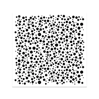 Pochoir techniques mixtes - bulles, 6 x 6 po