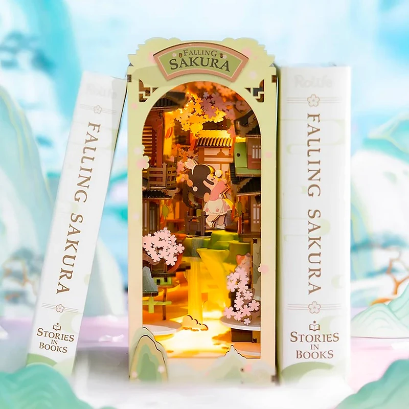 DIY Mini Book Nook - Falling Sakura