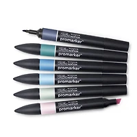 6-Piece Double-Tip Promarker Marker Set - Skyscape Tones