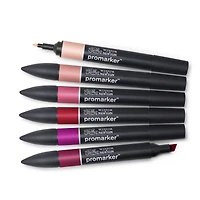 6-Piece Double-Tip Promarker Marker Set - Red Tones