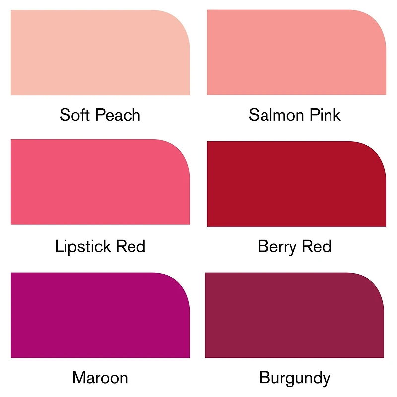 6-Piece Double-Tip Promarker Marker Set - Red Tones