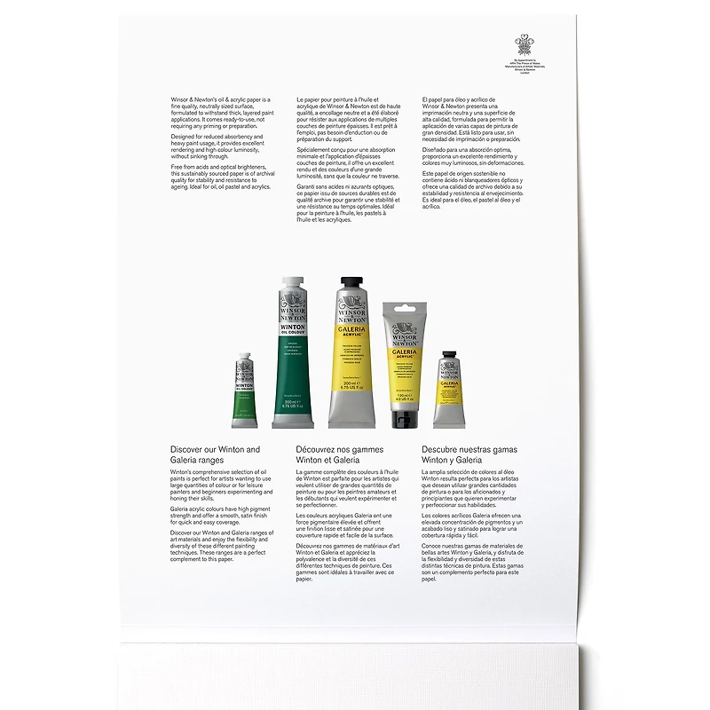 Oil and acrylic painting pad 230 g, canvas paper 9 x 12, 10 sheets