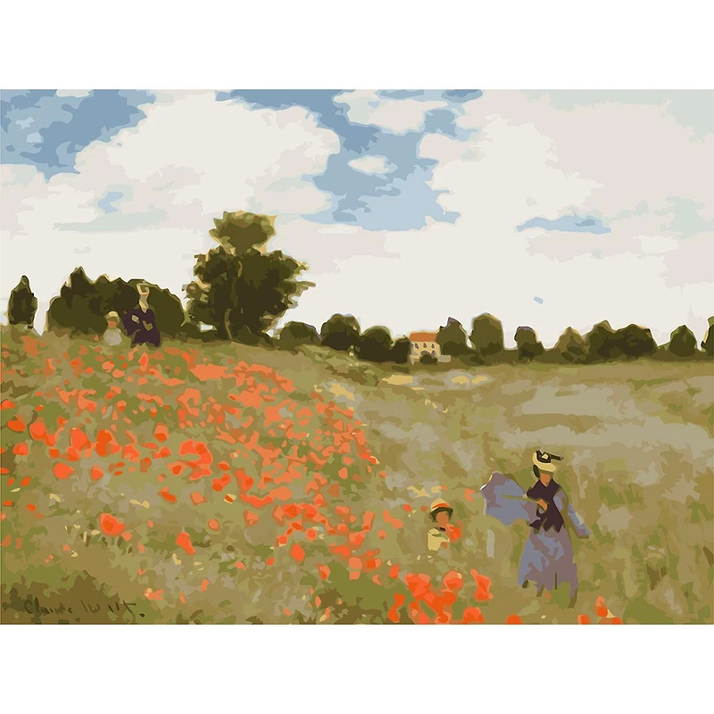 Peinture à numéros - Coquelicots