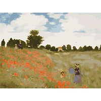 Peinture à numéros - Coquelicots