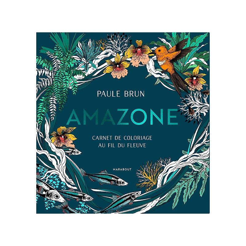 Carnet de coloriage au fil du fleuve : Amazone - French Ed.