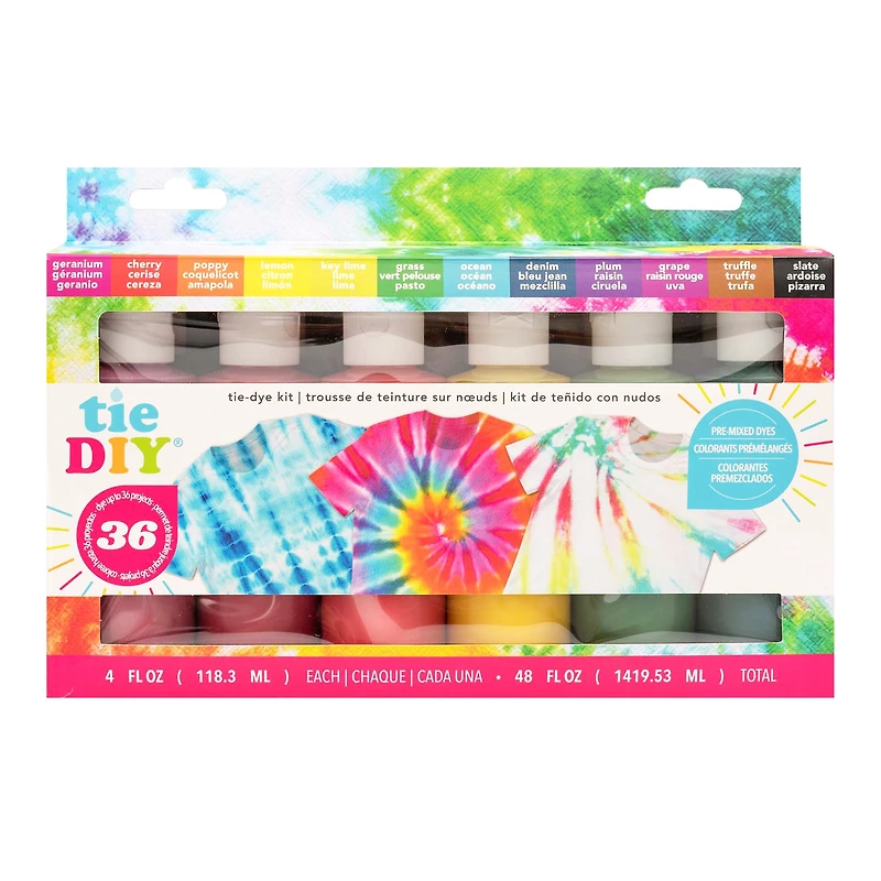 Coffret tie-dye - couleurs vives