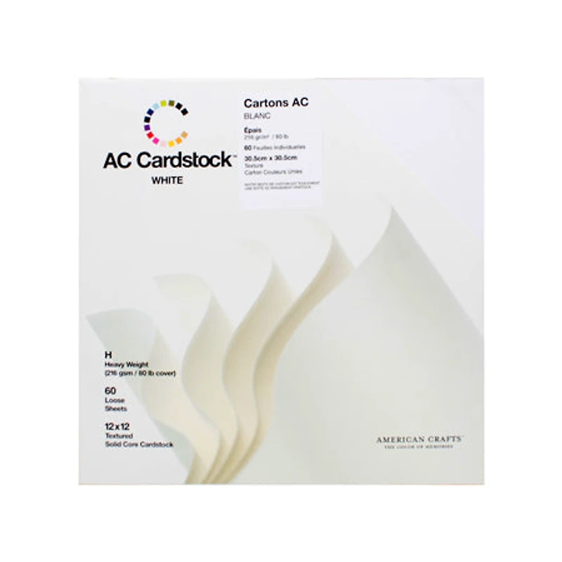 Set of 12x12 in cardstock sheets