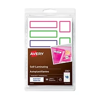 Pqt. 30 étiquettes plastifiées - fluo