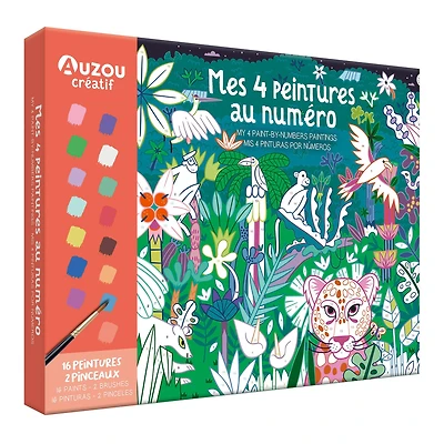 Mon coffret artiste 4 peintures à numéros - French Ed.
