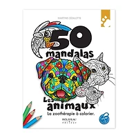 50 mandalas : La zoothérapie à colorier - French Ed.