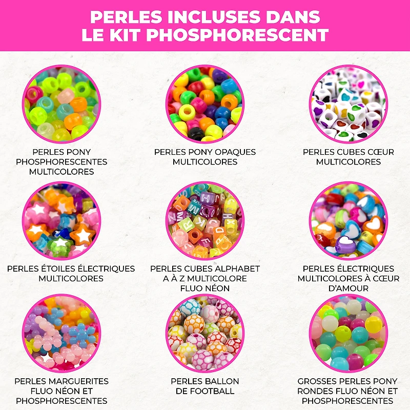 400-Pack Assorted Phosphorescent Beads