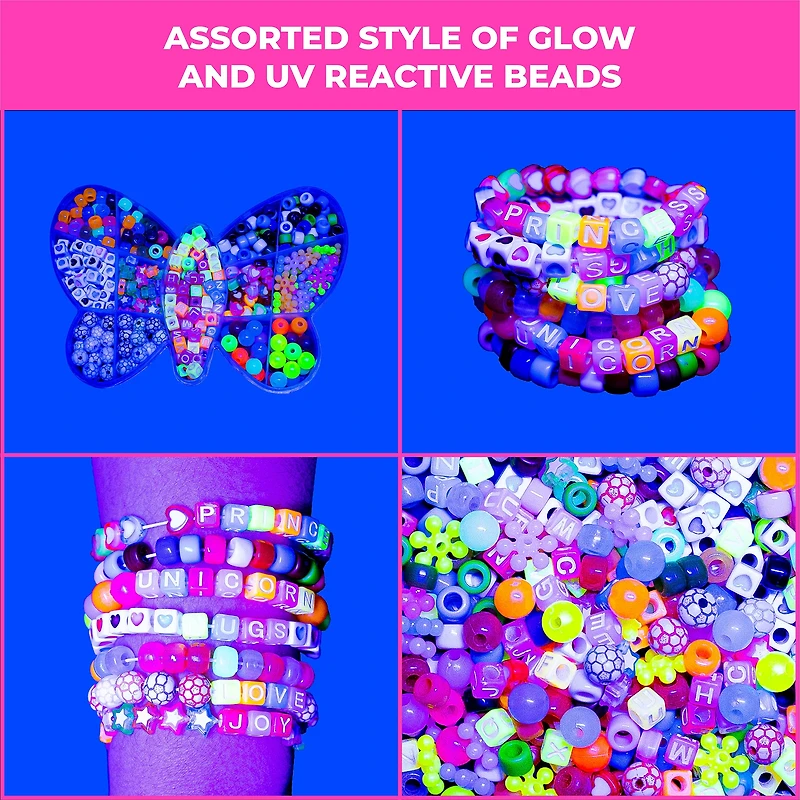 400-Pack Assorted Phosphorescent Beads