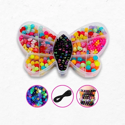 400-Pack Glow-in-the-Dark Beads - Neon