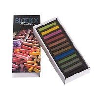 Ens. 12 pastels - couleurs foncées