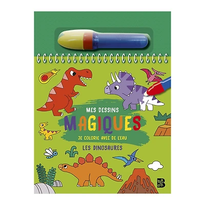Je colorie avec de l'eau : Les dinosaures - French Ed.