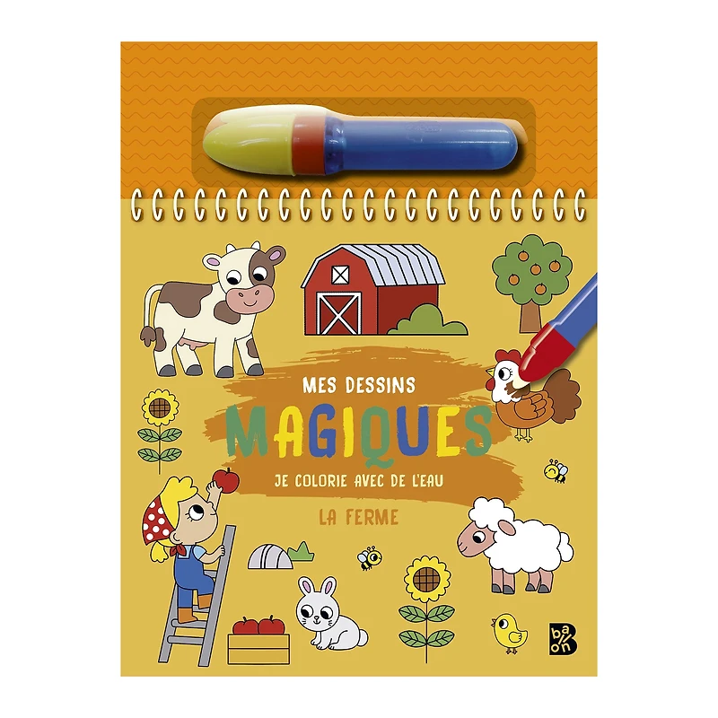 Je colorie avec de l'eau : La ferme - French Ed.