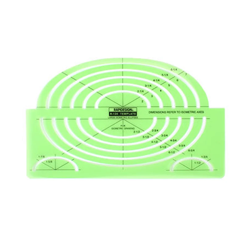 Gabarit RapiDesign - Grandes ellipses isométriques R124