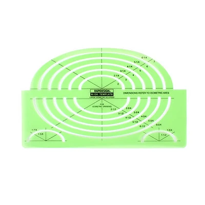 Gabarit RapiDesign - Grandes ellipses isométriques R124