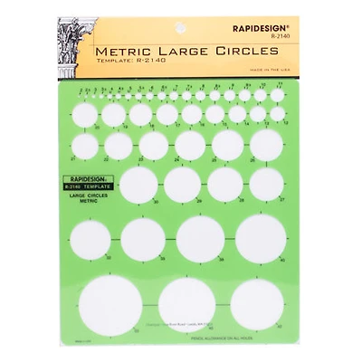 Metric large circles template