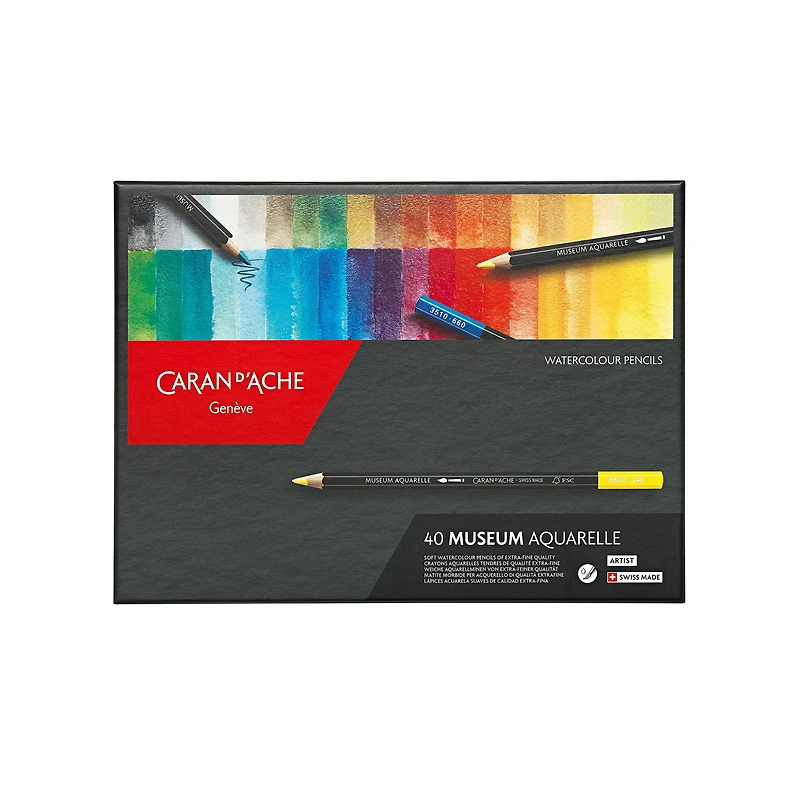Ens. 40 crayons aquarellables MUSEUM