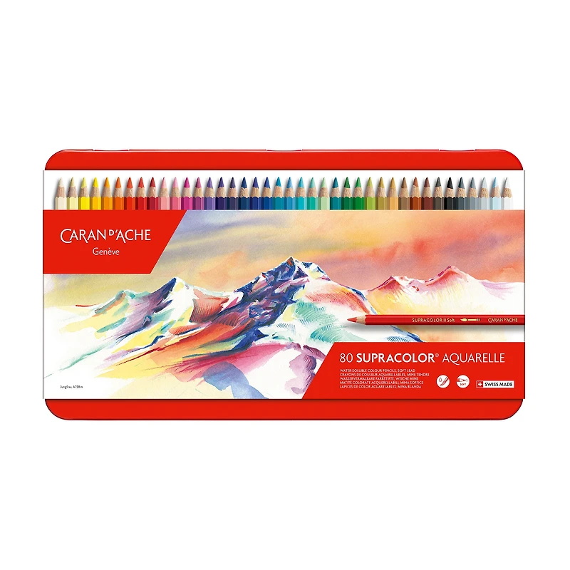 80-Pack SUPRACOLOR® Water-Soluble Colour Pencils